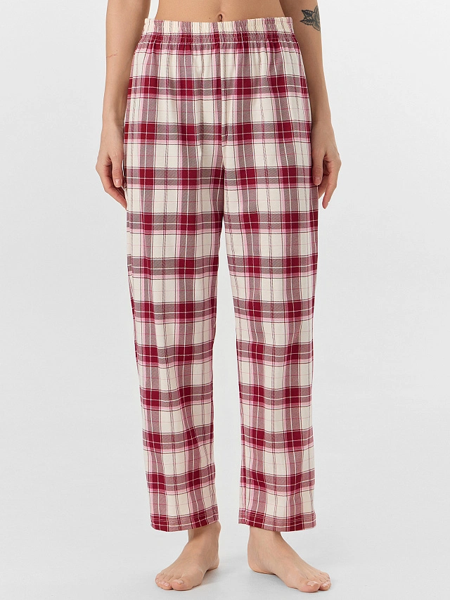 Костюм домашний женский в клетку - 15