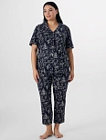 Комплект домашний женский синий с узором