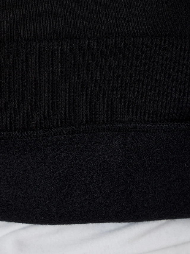 Худи теплое мужское черное - 6