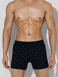 Трусы-шорты мужские черные с узором