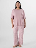 Комплект женский домашний розовый с узором