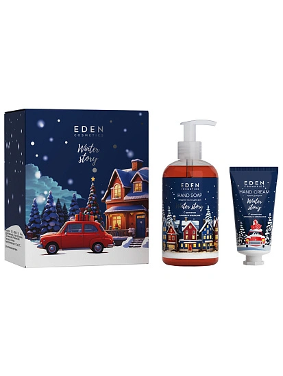 картинка EDEN Winter story Подарочный набор №2 BLUE (Крем д/рук Blue + Жидкое мыло Blue) от магазина стильной одежды Mark Formelle