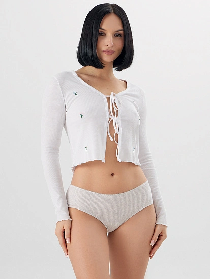 картинка Трусы шорты женские бежевые от магазина стильной одежды Mark Formelle