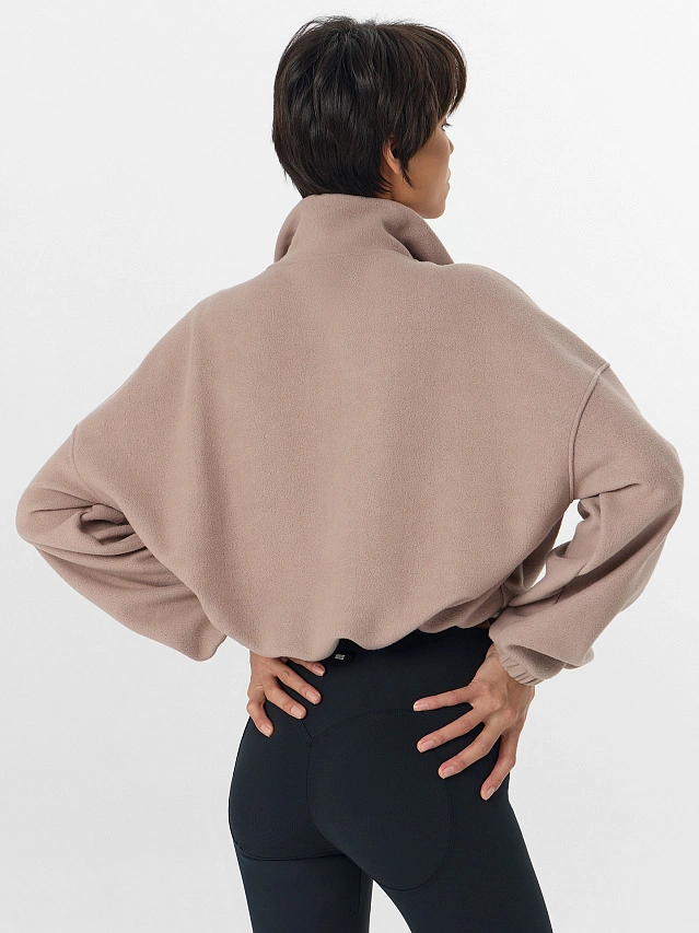 Свитшот женский бежевый из флиса - 9