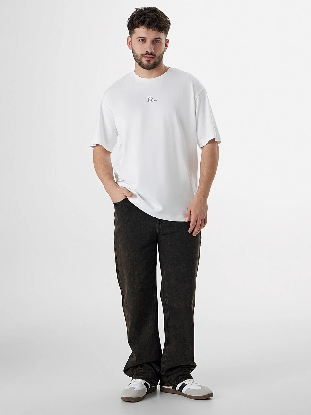 Футболка мужская белая с надписью - 4