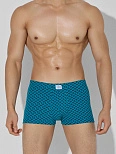 Трусы боксеры мужские синие с узором