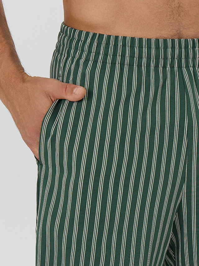 Шорты мужские домашние зеленые в полоску - 4