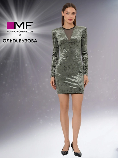 картинка Платье женское Mark Formelle x Ольга Бузова зеленое от магазина стильной одежды Mark Formelle