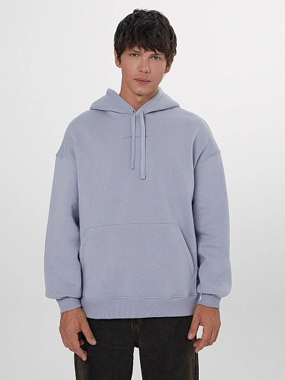 картинка Теплое худи мужское фиолетовое с начесом от магазина мужской одежды Mark Formelle