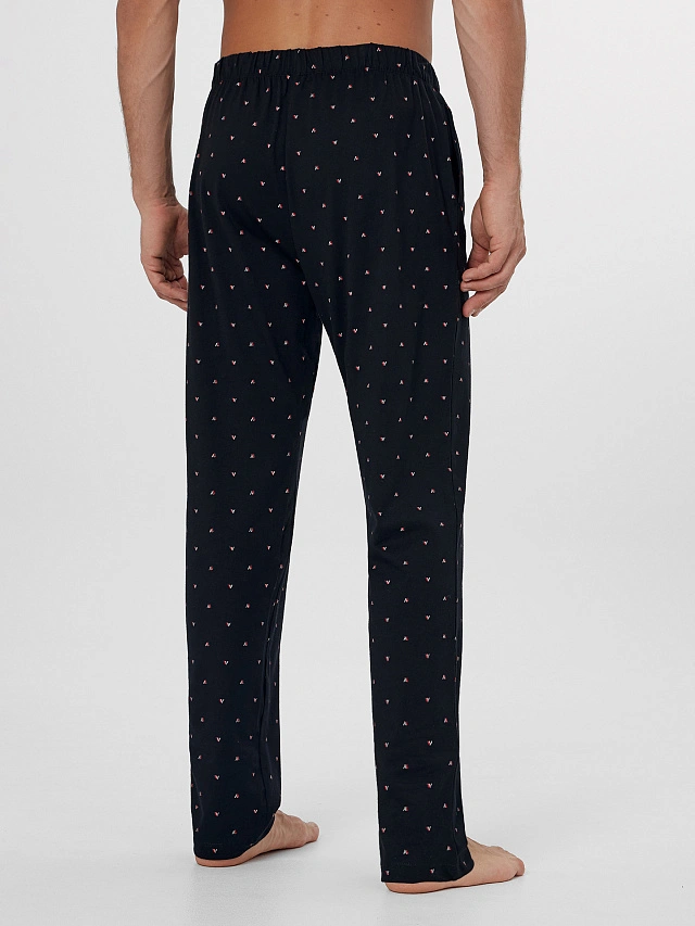 Брюки домашние мужские черные - 2