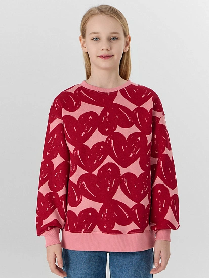 картинка Теплый джемпер для девочек розовый с начесом от известного бренда одежды для девочек Mark Formelle