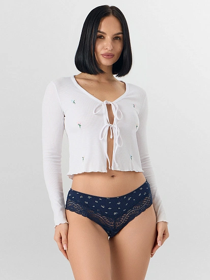 картинка Трусы слипы женские синие  от магазина стильной одежды Mark Formelle