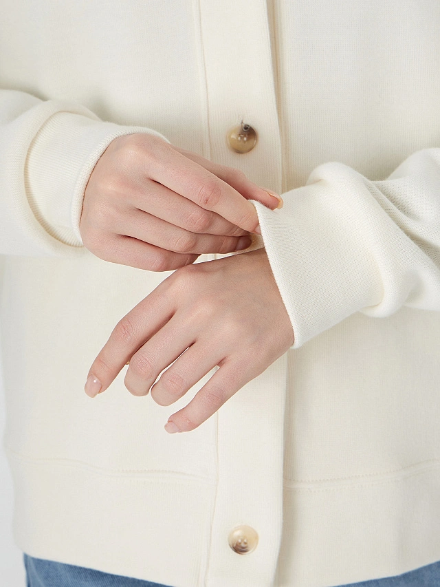 Кардиган женский молочный - 5