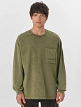 Лонгслив оверсайз мужской зеленый