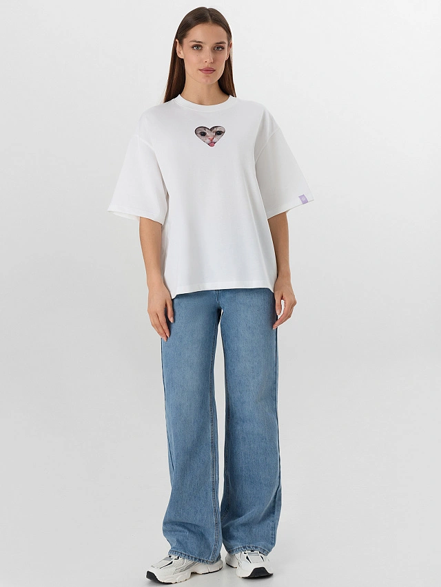 Футболка женская белая с принтом - 3