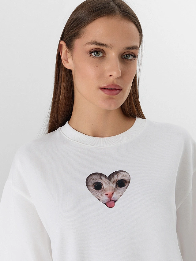 Футболка женская белая с принтом - 5