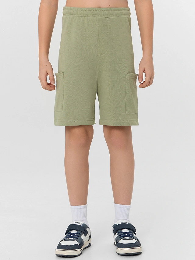 Комплект для мальчиков зеленый: футболка и шорты - 9