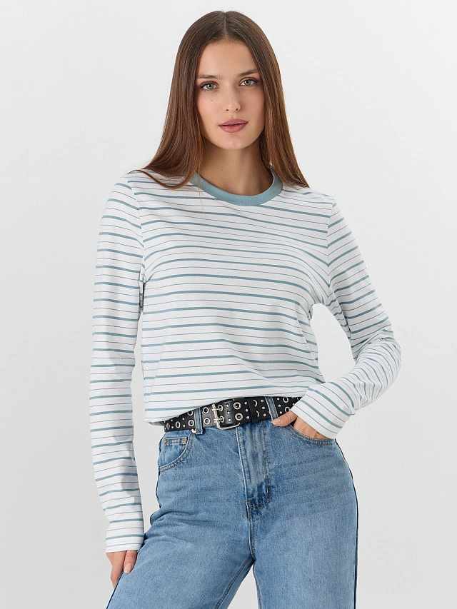 Джемпер женский в полоску - 5