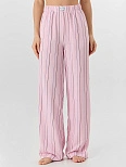 Брюки домашние женские розовые в полоску