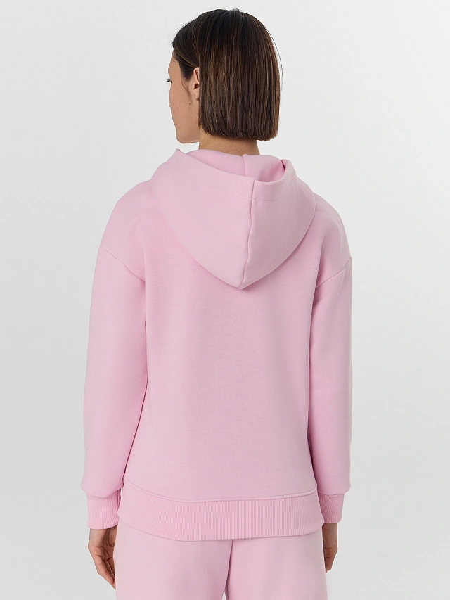 Толстовка женская розовая на молнии - 3