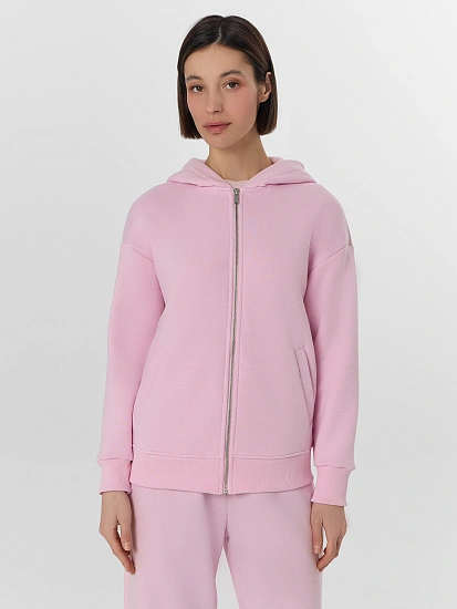 картинка Толстовка женская розовая на молнии от магазина стильной одежды Mark Formelle