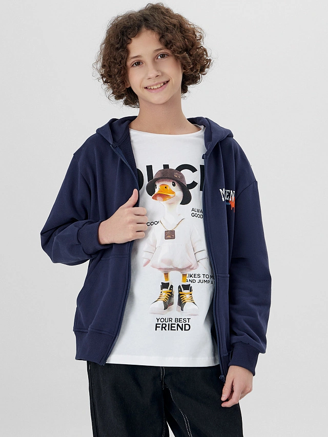 Футболка для мальчиков белая с принтом - 6