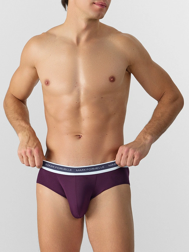 Трусы плавки анатомические мужские фиолетовые - 3