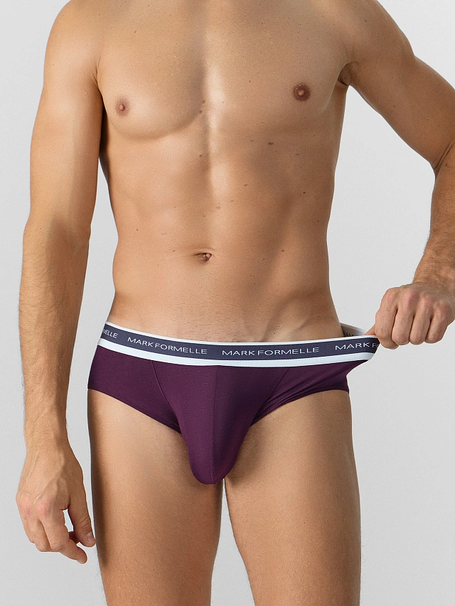 Трусы плавки анатомические мужские фиолетовые - 4