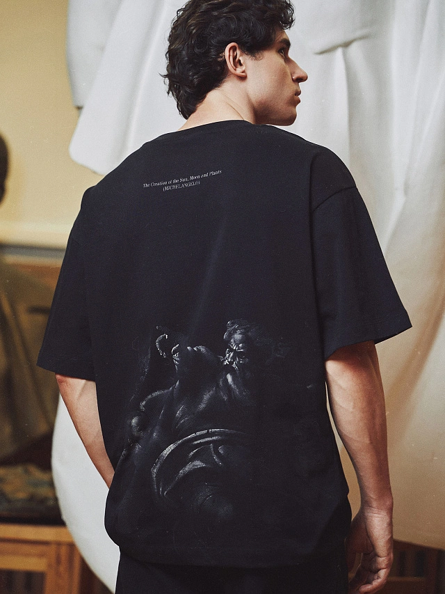 Футболка мужская черная с надписью - 3