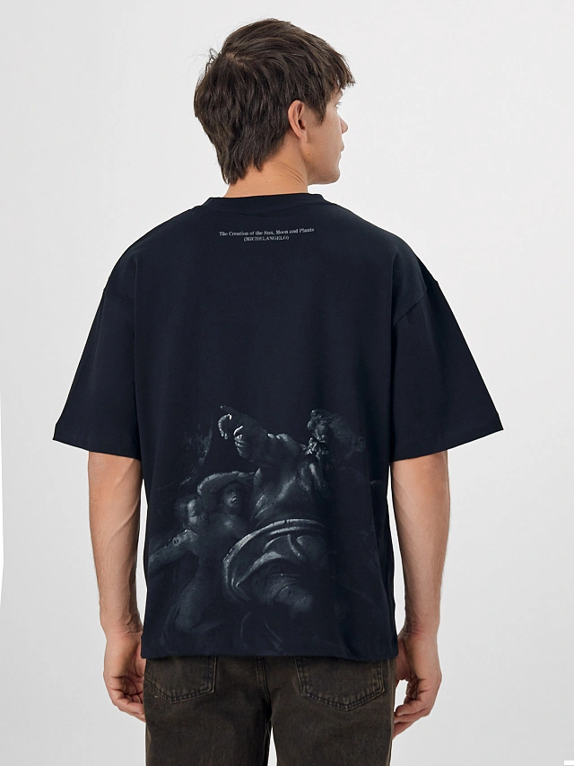 Футболка мужская черная с надписью - 5