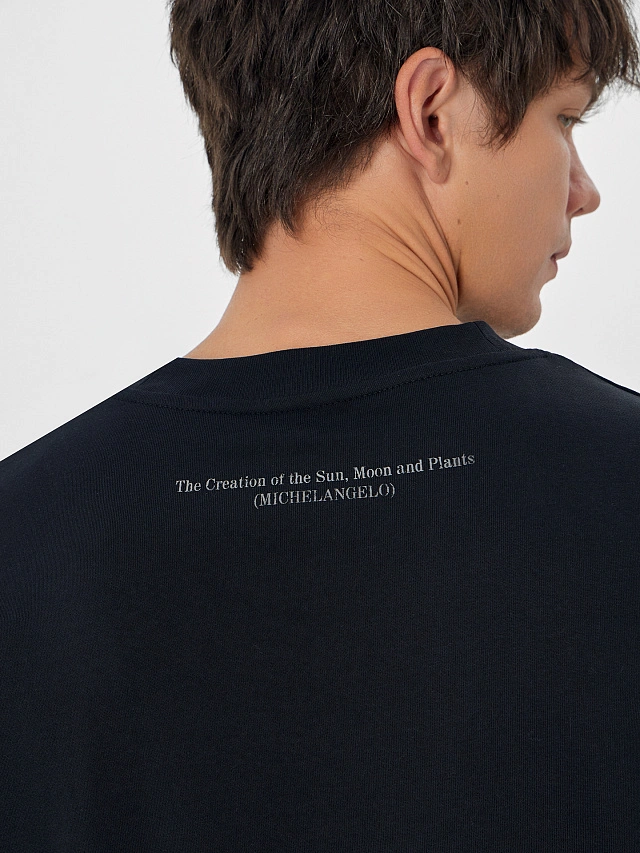 Футболка мужская черная с надписью - 8