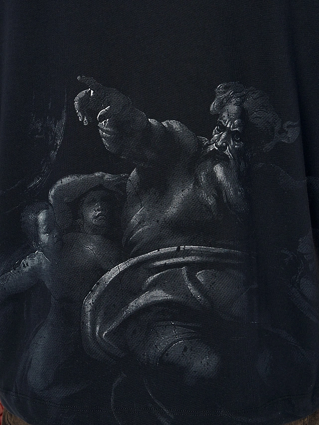 Футболка мужская черная с надписью - 9