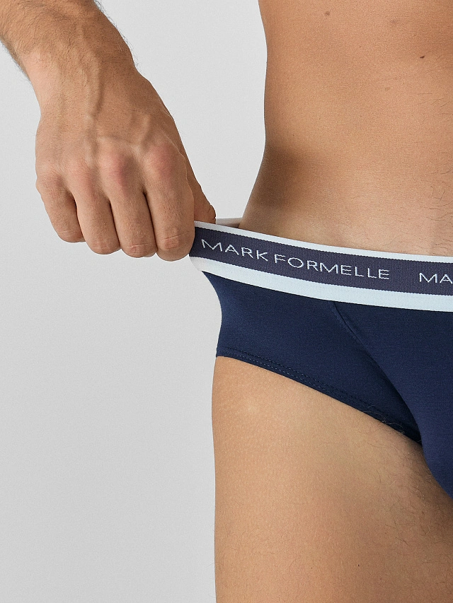 Трусы плавки анатомические мужские синие - 5