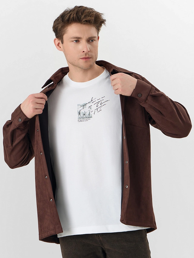 Футболка мужская белая с надписью - 7