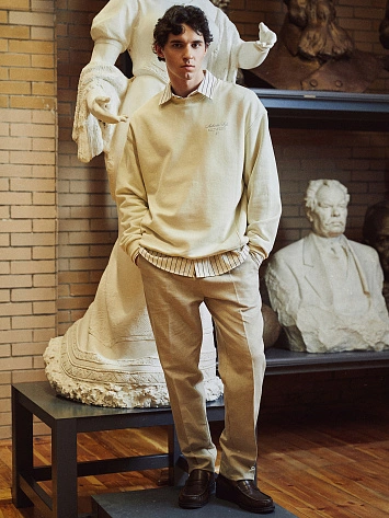 Свитшот мужской бежевый с надписью