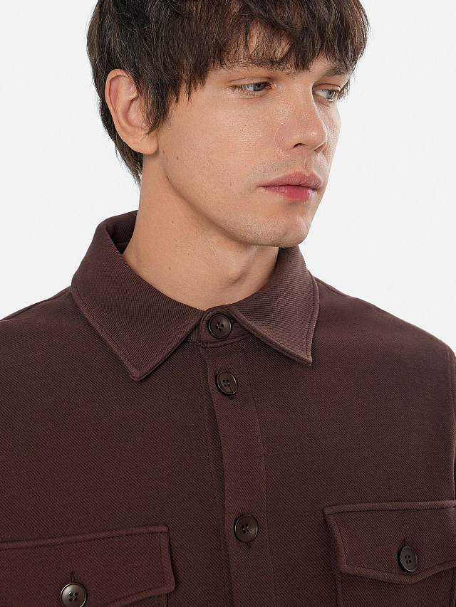 Жакет мужской на пуговицах коричневый - 5