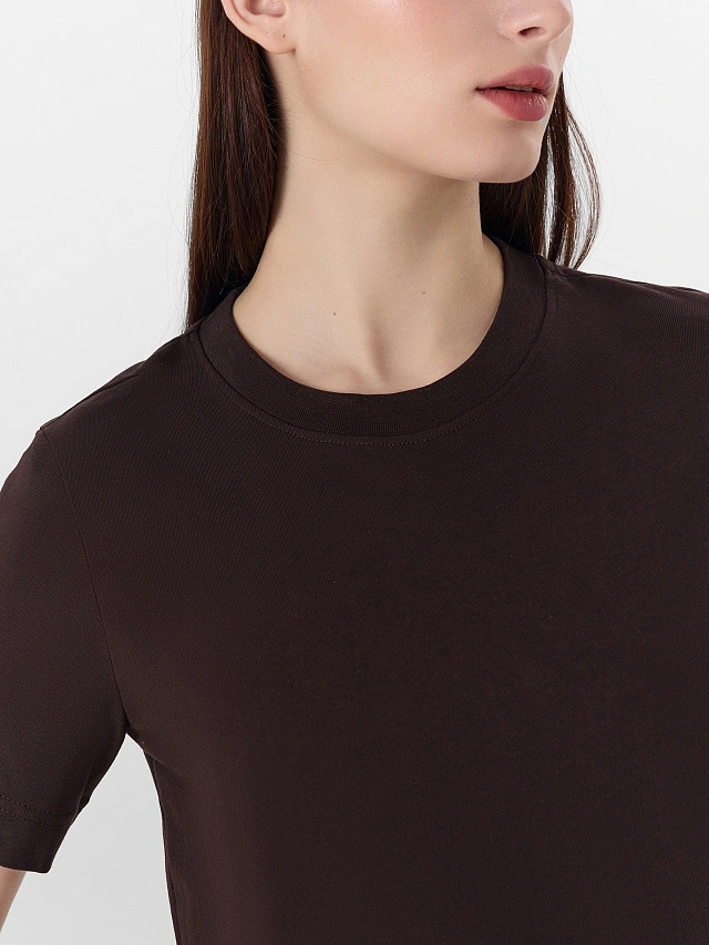 Футболка женская коричневая - 4