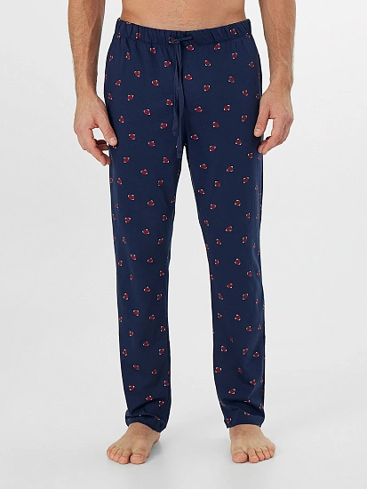 картинка Брюки домашние мужские синие с принтом от магазина мужской одежды Mark Formelle