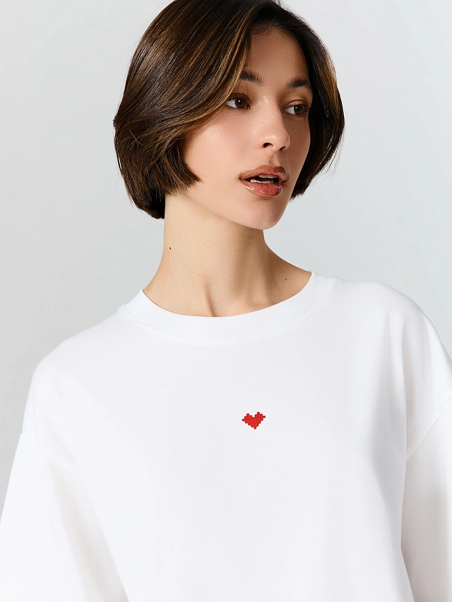 Футболка оверсайз женская белая с надписью - 10