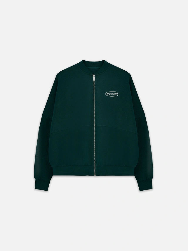 Толстовка женская зеленая на молнии - 6