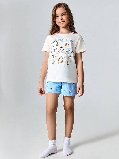 картинка Комплект домашний для девочек с надписью "Sunday mood" от известного бренда одежды для девочек Mark Formelle