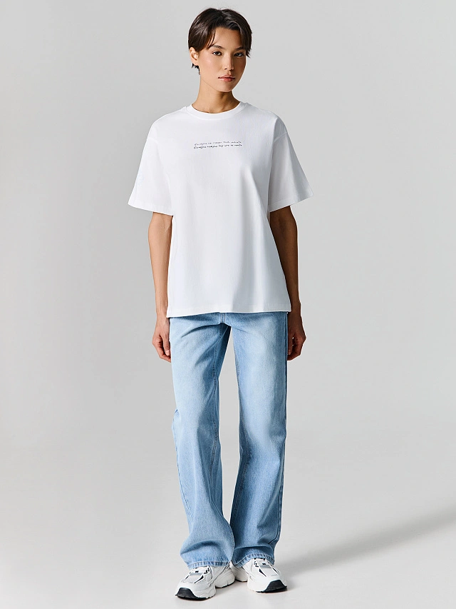 Футболка женская белая "Белорусы не говорят..." - 3