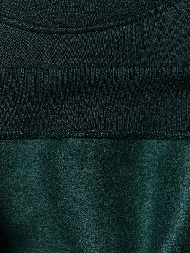 Теплый комплект женский зеленый с начесом - 11