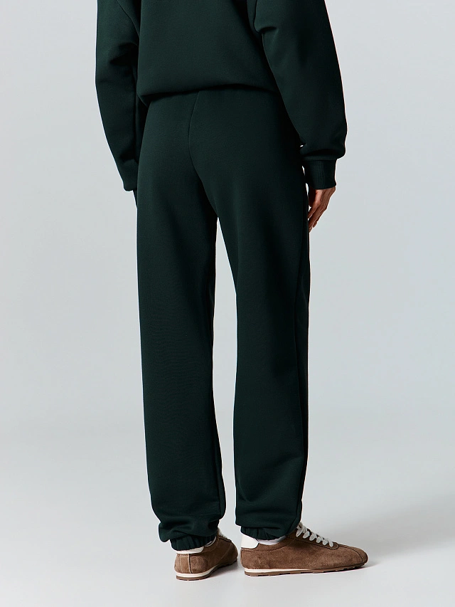 Теплый комплект женский зеленый с начесом - 7