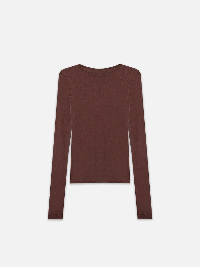 Лонгслив женский коричневый - 6