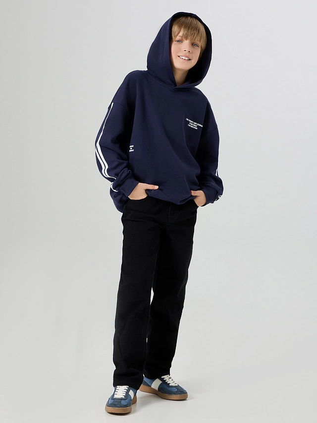 Худи для мальчиков синее - 3