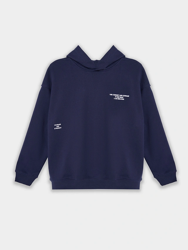 Худи для мальчиков синее - 5
