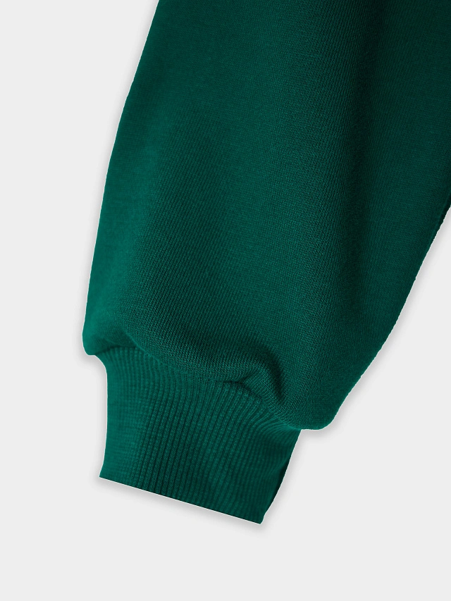 Толстовка для мальчиков зеленая на молнии - 7