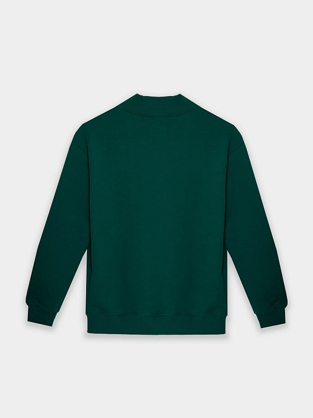 Толстовка для мальчиков зеленая на молнии - 8