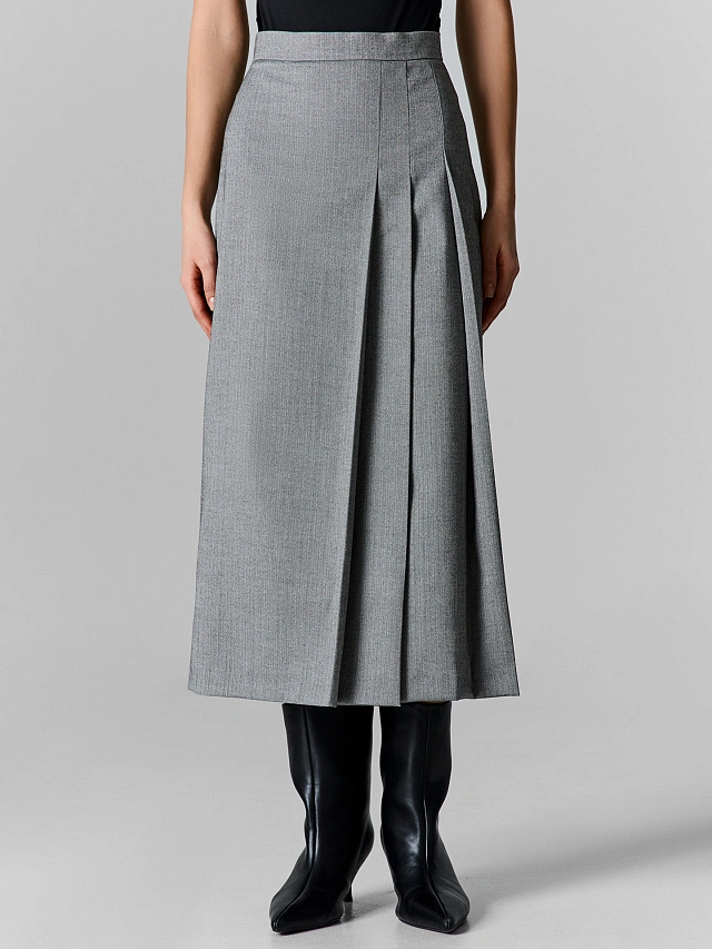 Юбка женская прямая серая - 3